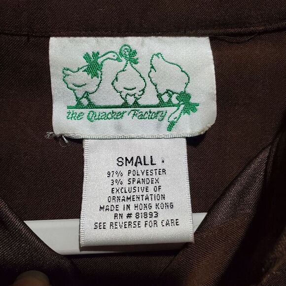 Quacker Factory Embroidered Dragonfly Printed Button Down Blouse Size S - Picture 2 of 11